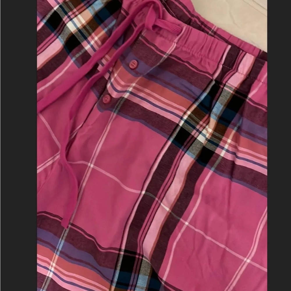 NWT large sleep pants pink plaid very comfy 1255 - Picture 3 of 5